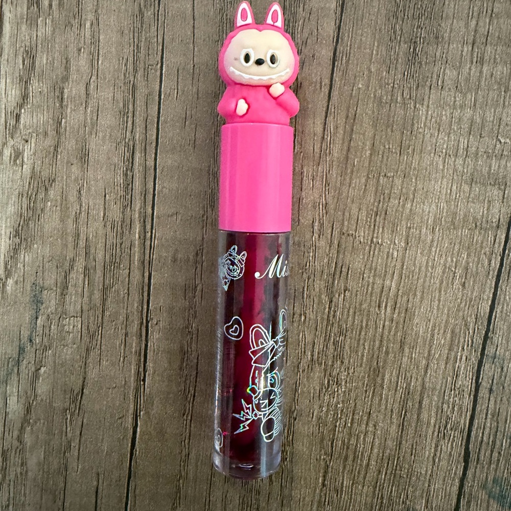 Pink Lip Gloss with Cute Cap
